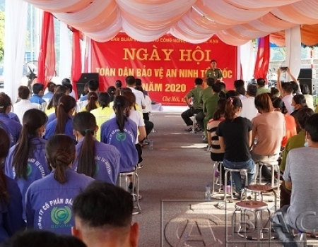 Ngày hội Toàn dân bảo vệ ANTQ tại Khu Công an nghiệp Thanh Bình