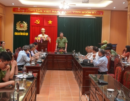  Đại tá Vũ Văn Quân – Phó giám đốc Công an tỉnh phát biểu tại Lễ phát động.