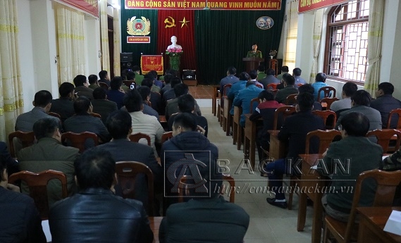68 công an viên ở huyện Bạch Thông được tập huấn nghiệp vụ