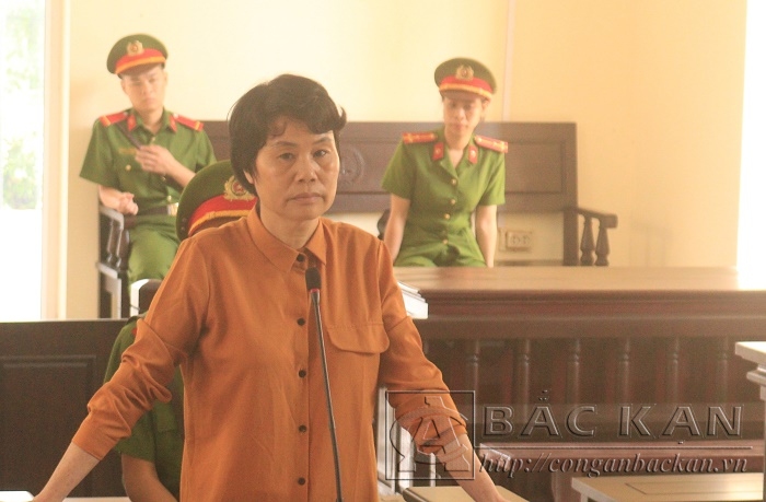 Hà Thị Nhượng tại phiên tòa