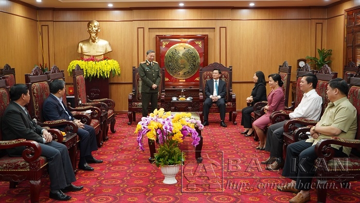 Bộ trưởng Bộ Công an Tô Lâm làm việc với các đồng chí lãnh đạo tỉnh Bắc Kạn