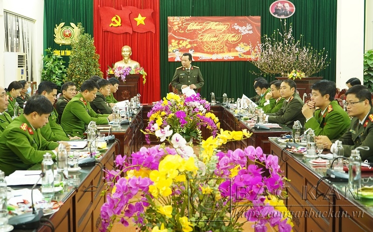 Đại tá Hà Văn Tuyên – Giám đốc Công an tỉnh quán triệt một số nhiệm vụ trọng tâm trong thời gian tới