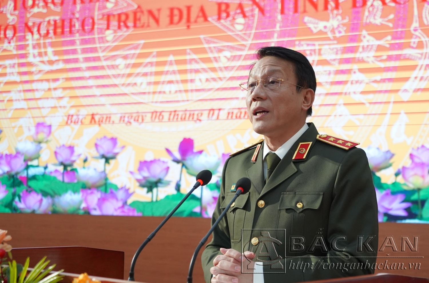 Thượng tướng Lương Tam Quang Ủy viên Trung ương Đảng, Thứ trưởng Bộ Công an phát biểu