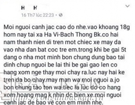 Đây là một status với nội dung thiếu chính xác, thông tin chưa được kiểm chứng.