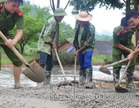 Dấu ấn tình nguyện của Thanh niên Công an tỉnh tại xã Lạng San