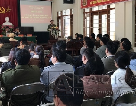 Công an huyện Ba Bể đối thoại trực tiếp với nhân dân về  thủ tục hành chính, giải quyết thủ tục hành chính