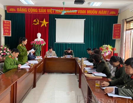 Khảo sát tại Công an phường Nguyễn Thị Minh Khai- thành phố Bắc Kạn