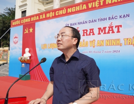 Đồng chí Nguyễn Đăng Bình, Chủ tịch UBND tỉnh phát biểu giao nhiệm vụ