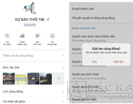 Nhóm “Dự báo Thời tiết” trên zalo