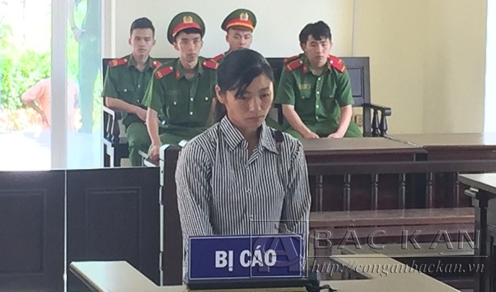Lý Thị Lai tại phiên tòa xét xử