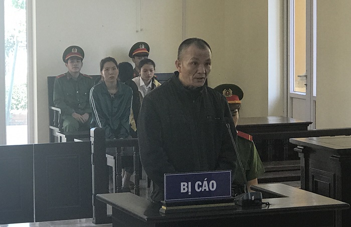 Bị cáo Triệu Thanh Huân tại phiên tòa