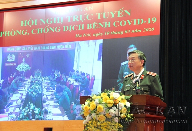 Bộ trưởng Tô Lâm phát biểu chỉ đạo tại hội nghị.