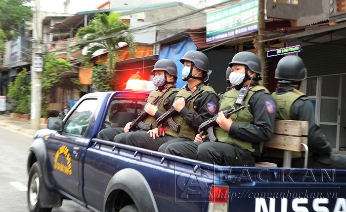 Lực lượng Cảnh sát cơ động ra quân bảo đảm trật tự công cộng
