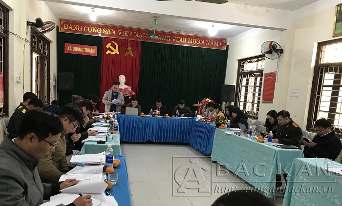 Thẩm định tiêu chuẩn xã đạt chuẩn nông thôn mới nâng cao tại xã Quang Thuận