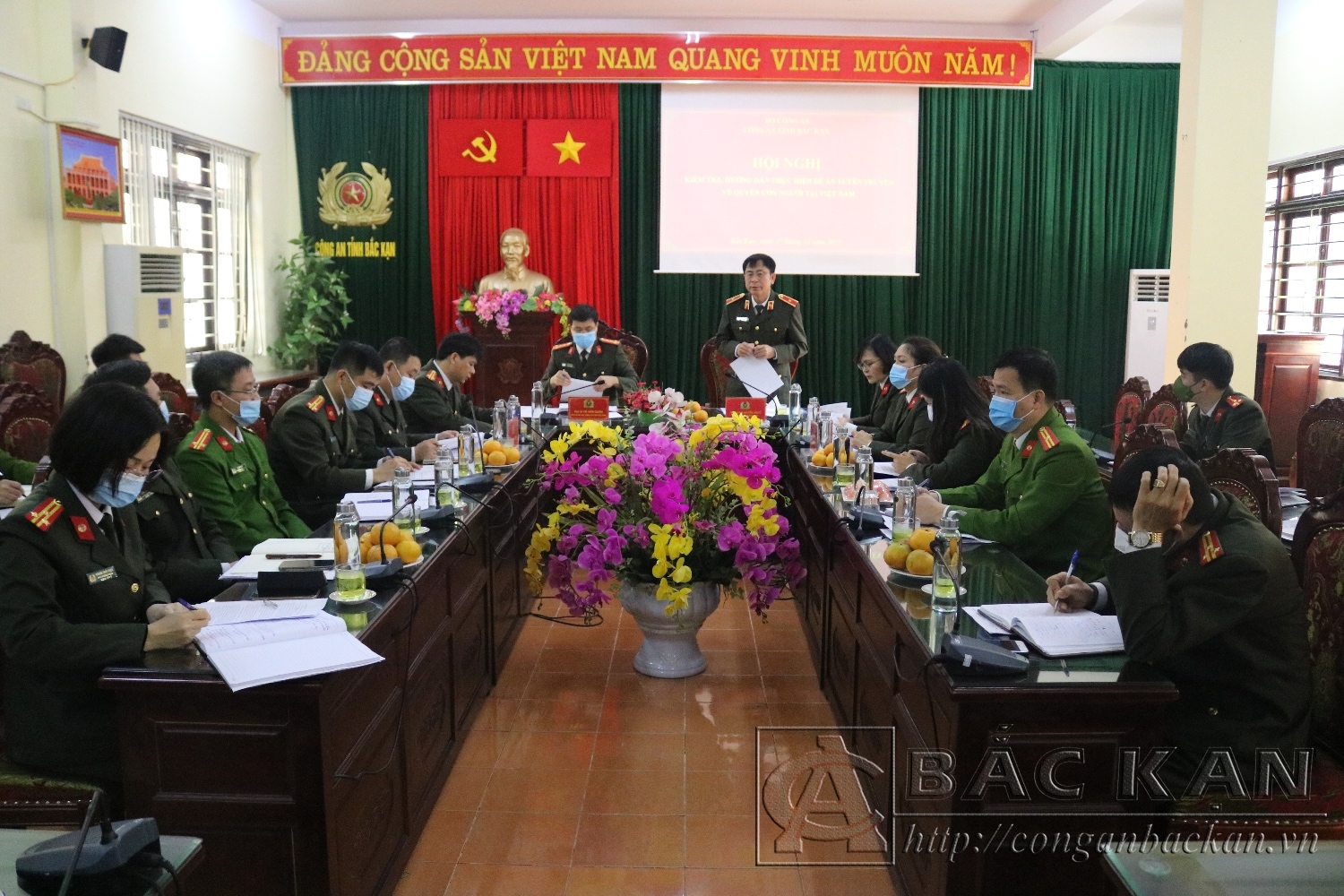 Thiếu tướng Nguyễn Văn Kỷ, Phó Cục trưởng Cục Đối ngoại Bộ Công an phát biểu chỉ đạo tại buổi kiểm tra