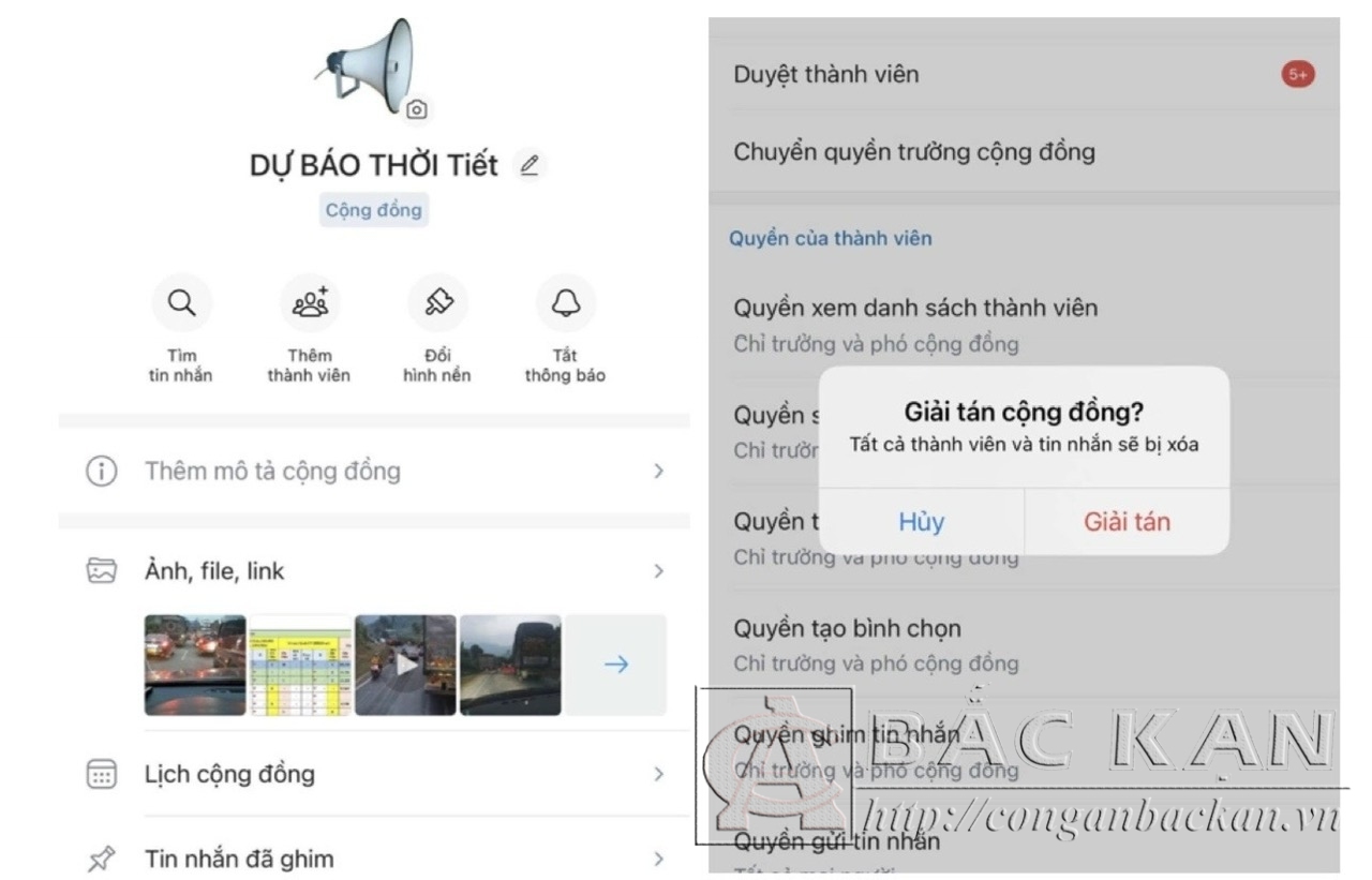 Nhóm “Dự báo Thời tiết” trên zalo