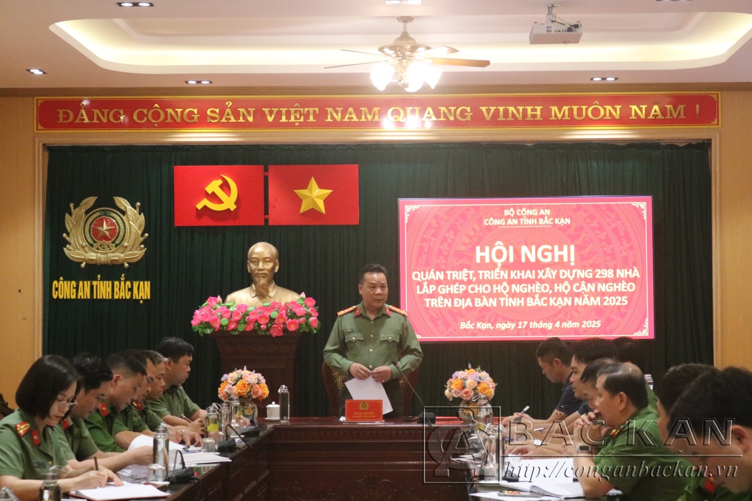 Đại tá Hà Văn Tuyên, Giám đốc Công an tỉnh quán triệt, giao nhiệm vụ