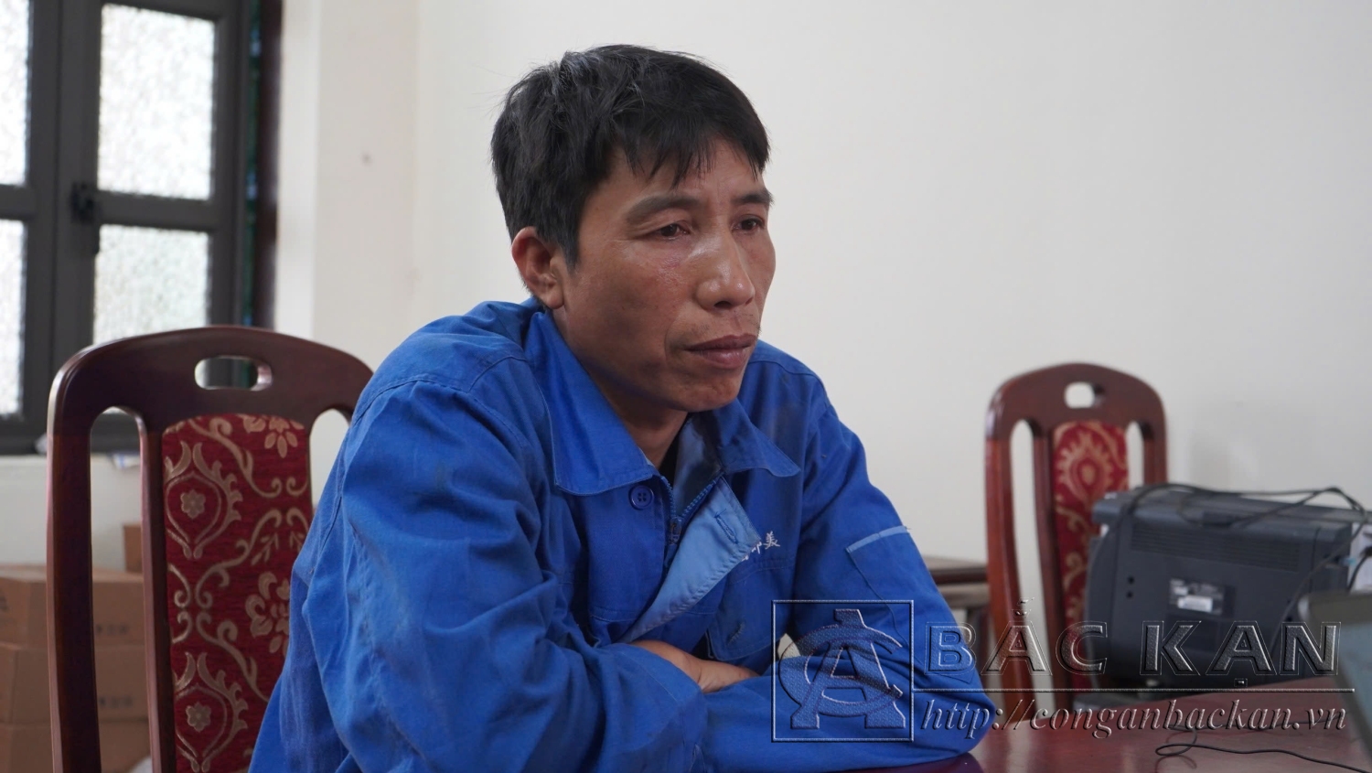Đối tượng Nguyễn Văn Dũng tại cơ quan Công an